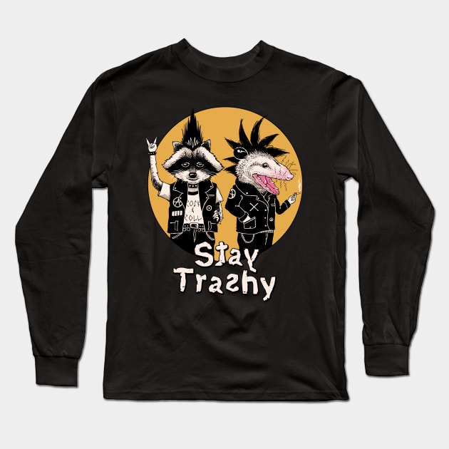 Stay Trashy Long Sleeve T-Shirt by Vincent Trinidad Art